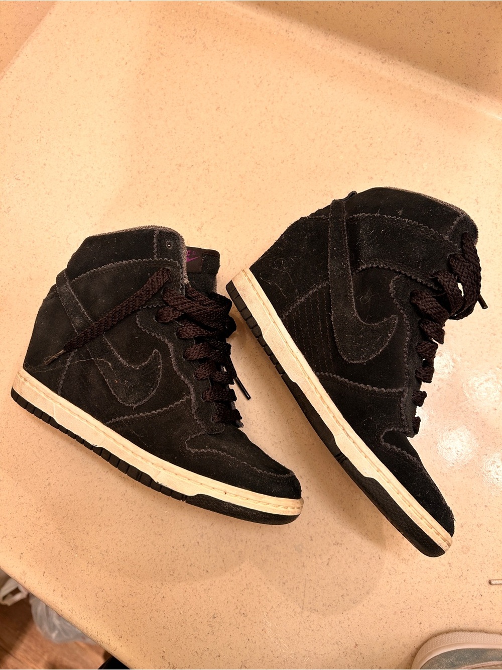 Nike Women's Black Suede High-Top Sneakers